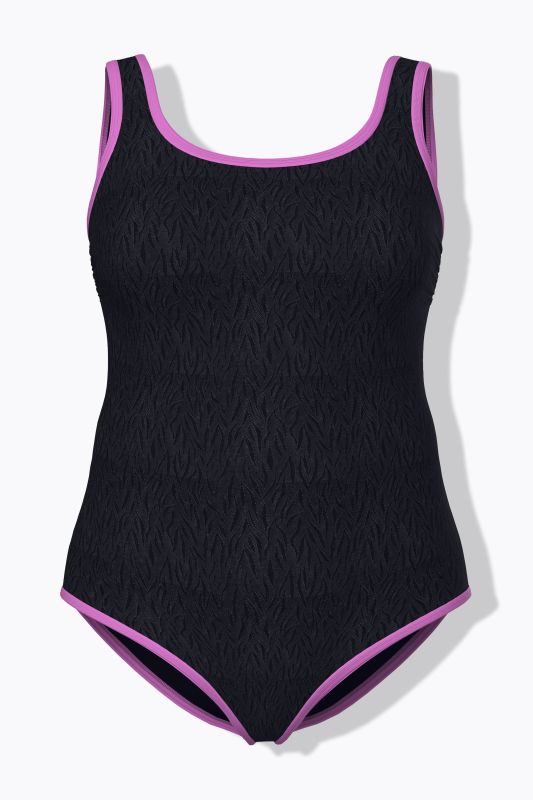 Color Pop Piping One Piece Swimsuit