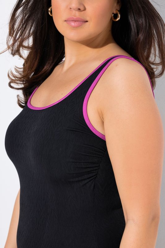 Color Pop Piping One Piece Swimsuit