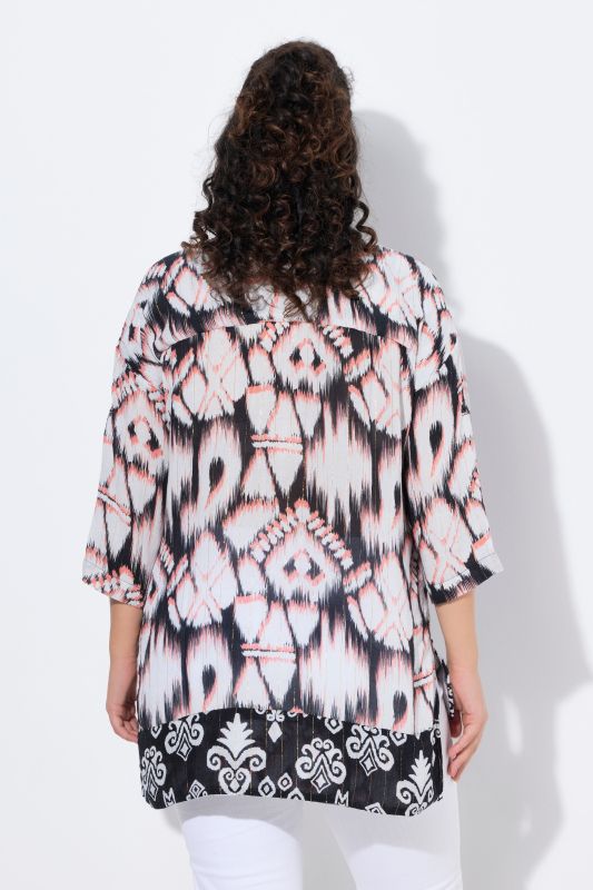 Sparkling Button Down Tunic Blouse