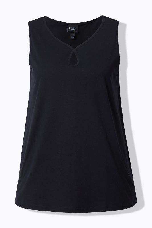 Keyhole Cutout Sweetheart Neckline Tank Top