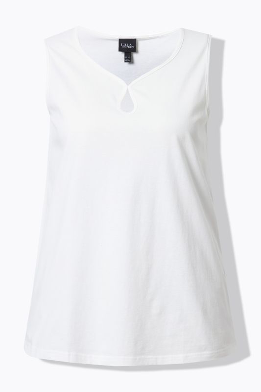 Keyhole Cutout Sweetheart Neckline Tank Top