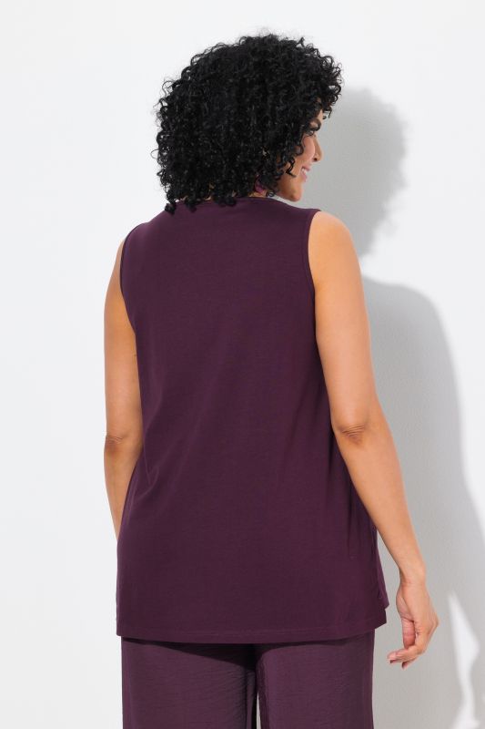 Keyhole Cutout Sweetheart Neckline Tank Top