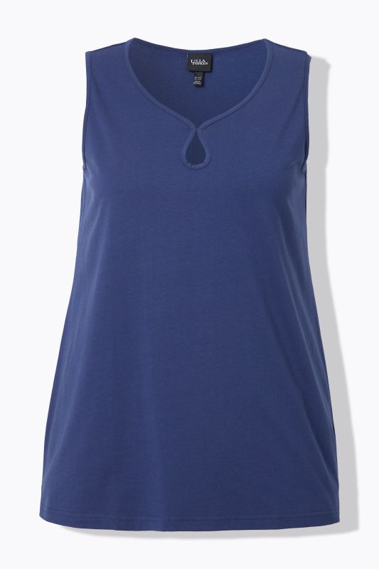 Keyhole Cutout Sweetheart Neckline Tank Top