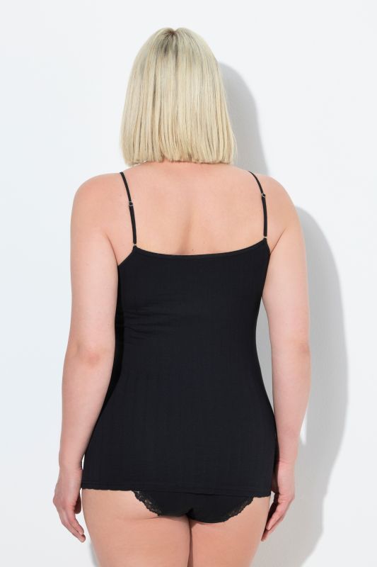 Openwork Stripe Spaghetti Strap Camisole