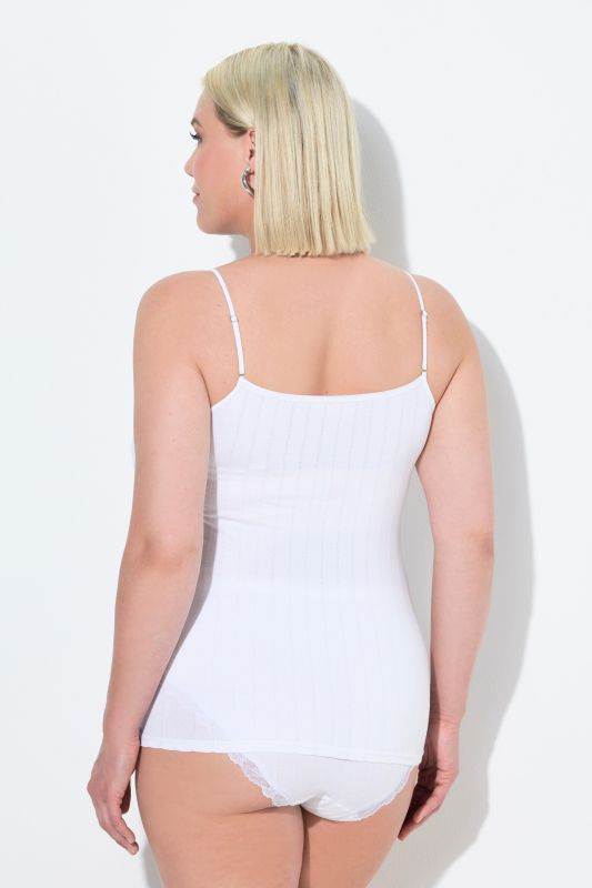 Openwork Stripe Spaghetti Strap Camisole
