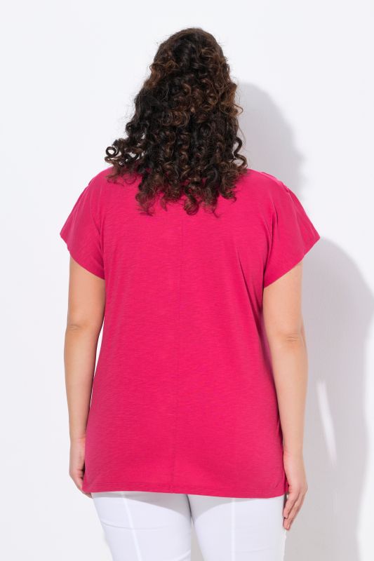 Palm Tree Embroidered Cap Sleeve Tee