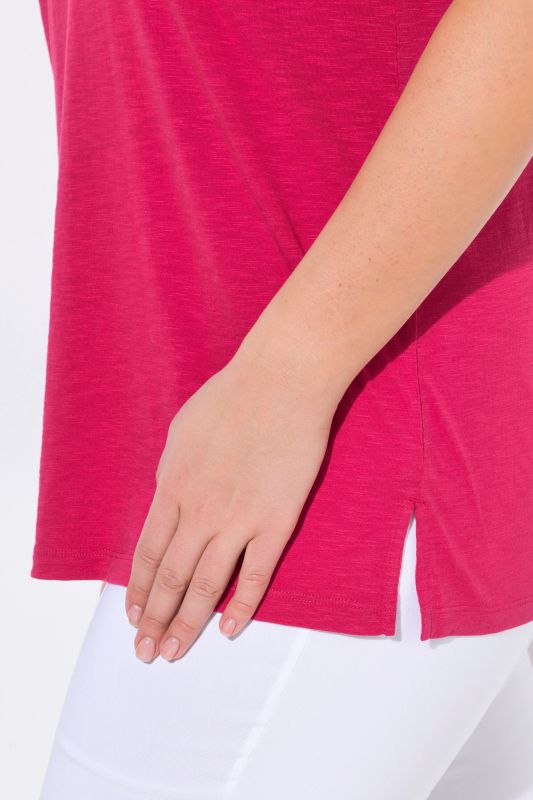 Palm Tree Embroidered Cap Sleeve Tee