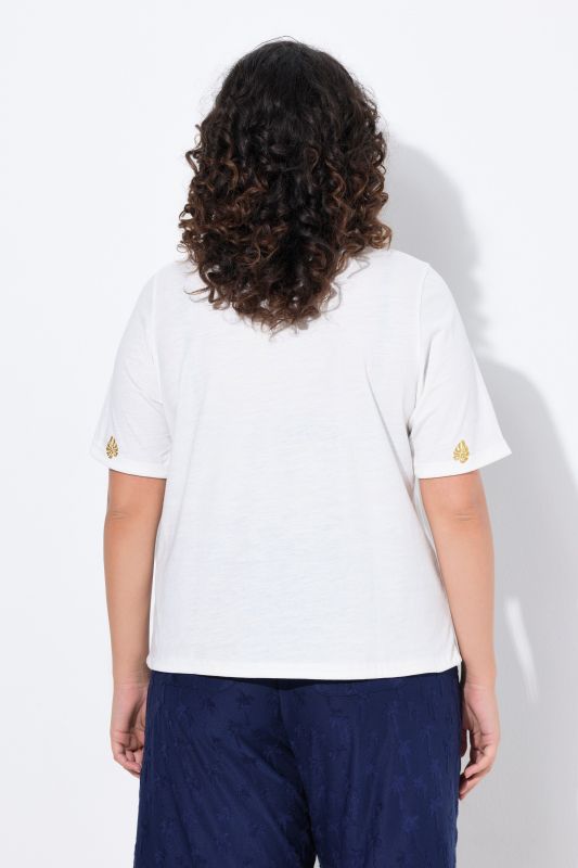 Paradise Sequined Tie Hem Graphic Tee