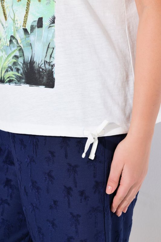 Paradise Sequined Tie Hem Graphic Tee