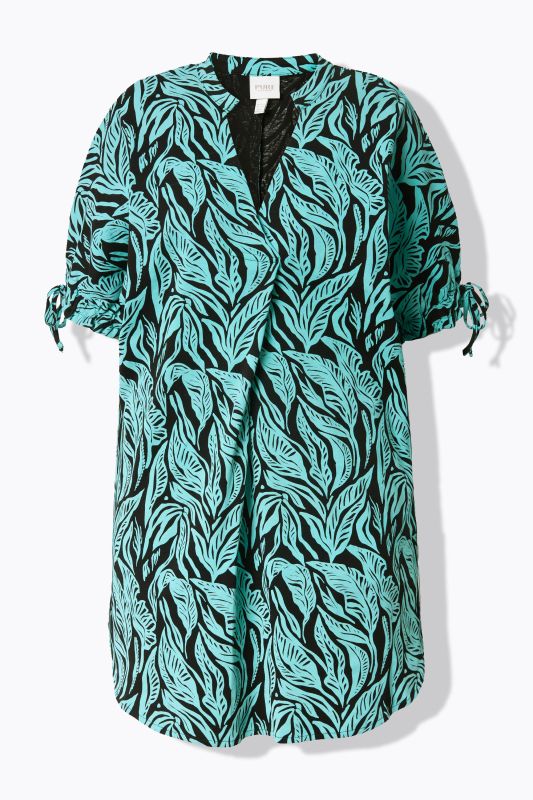 Eco Cotton Jungle Print Short Sleeve Tunic Dress