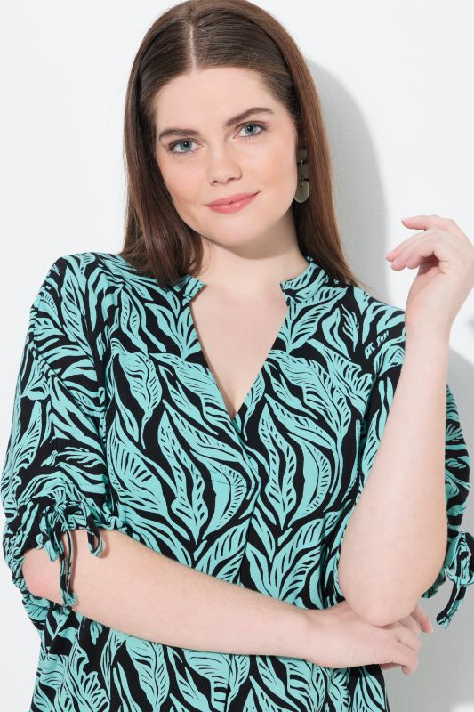 Eco Cotton Jungle Print Short Sleeve Tunic Dress
