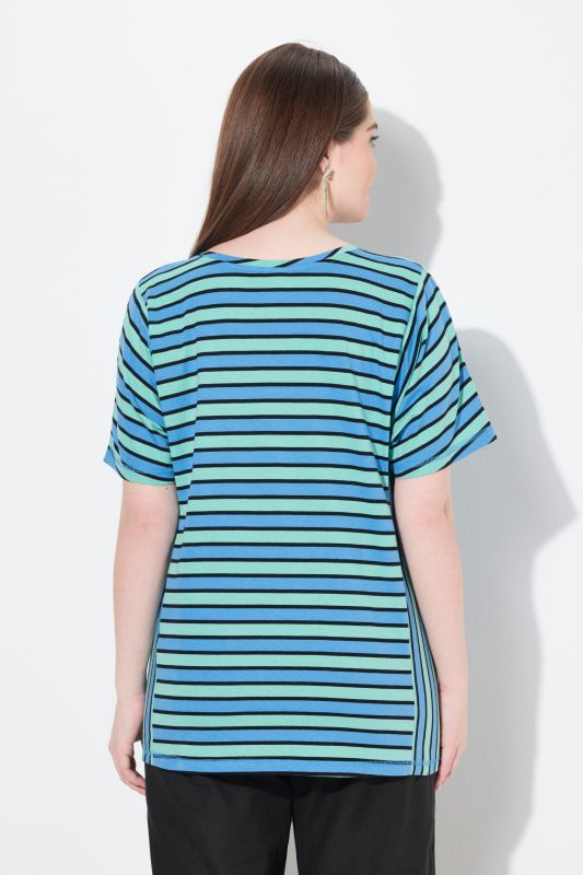 Eco Cotton Mixed Stripe Short Sleeve Tee