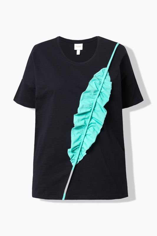 Eco Cotton 3D Leaf Motif Short Sleeve Tee