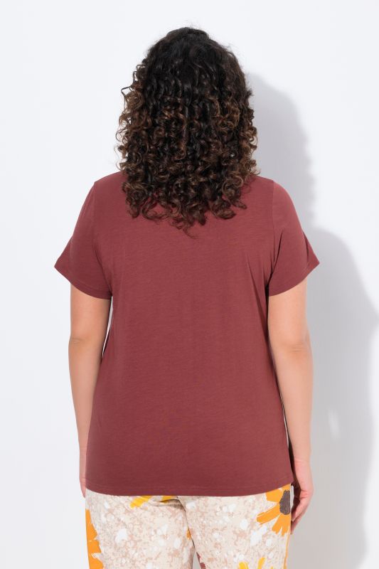 Eco Cotton Sunflower Embroidered Short Sleeve Tee