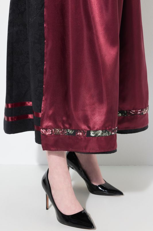 Floral Jacquard Satin Apron Dirndl