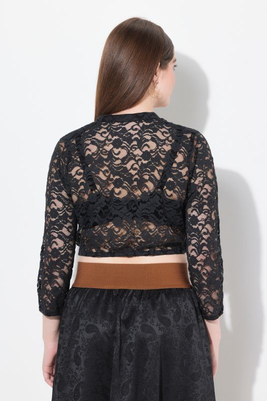 Lace V-Neck Dirndl Blouse