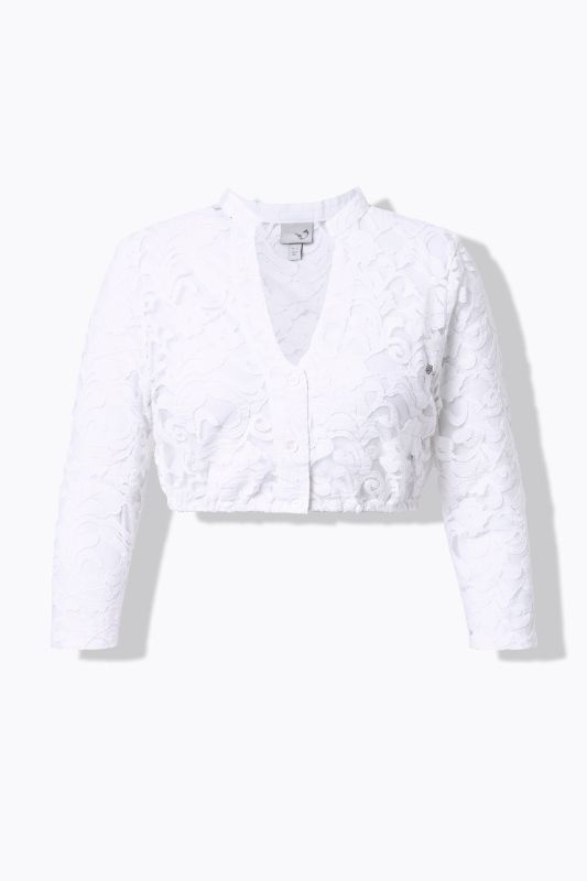 Lace V-Neck Dirndl Blouse