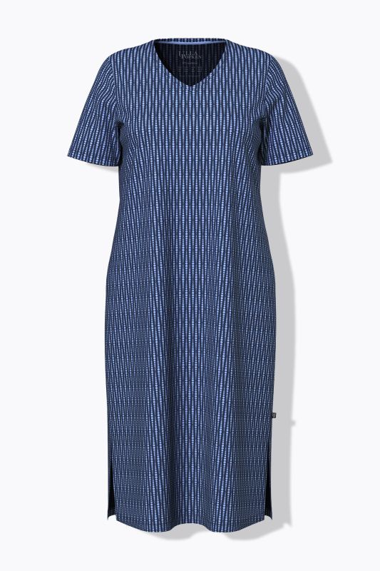 Dot Stripe Short Sleeve Nightgown