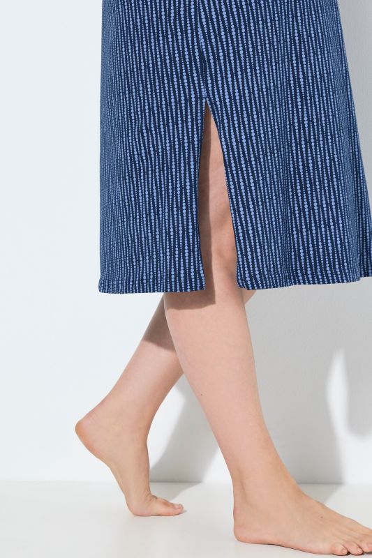 Dot Stripe Short Sleeve Nightgown