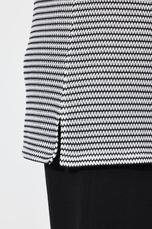 Striped Short Sleeve V-Neck Sweatshirt