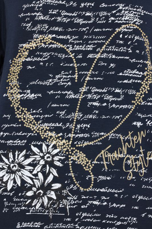 Graphic Lettering Short Sleeve Rhinestone Tee