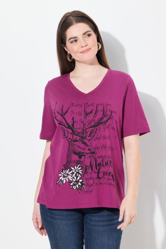 Nature Love Short Sleeve V-Neck Tee