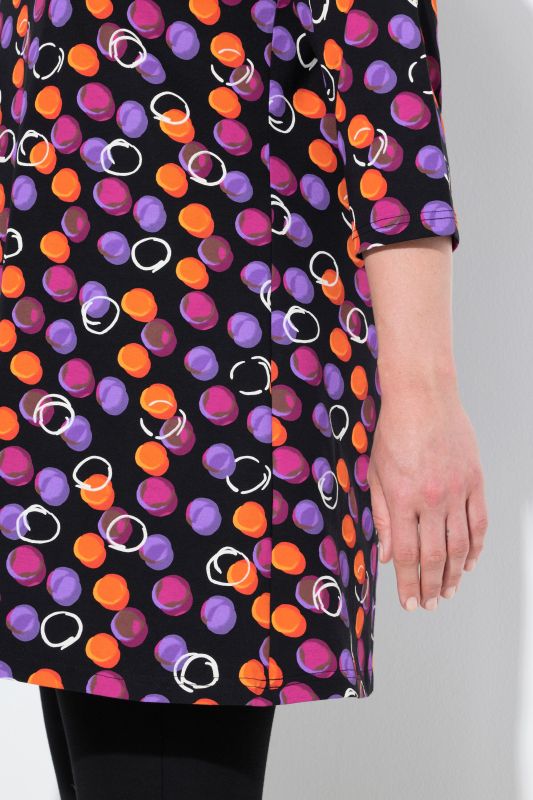 Polka Dot Empire Knit A-Line Tunic