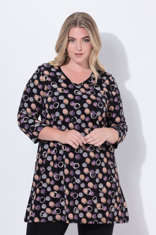 Polka Dot Empire Knit A-Line Tunic