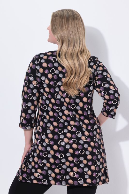 Polka Dot Empire Knit A-Line Tunic