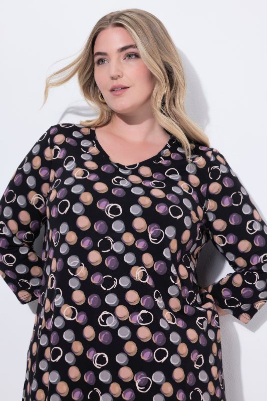 Polka Dot Empire Knit A-Line Tunic