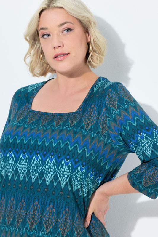 Ikat-Inspired Empire Knit A-Line Tunic