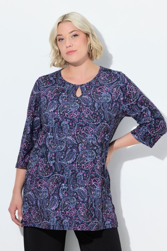 Matte Jersey Paisley Empire A-Line Tunic