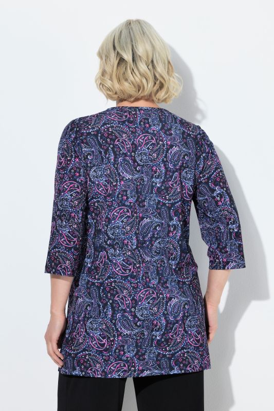 Matte Jersey Paisley Empire A-Line Tunic