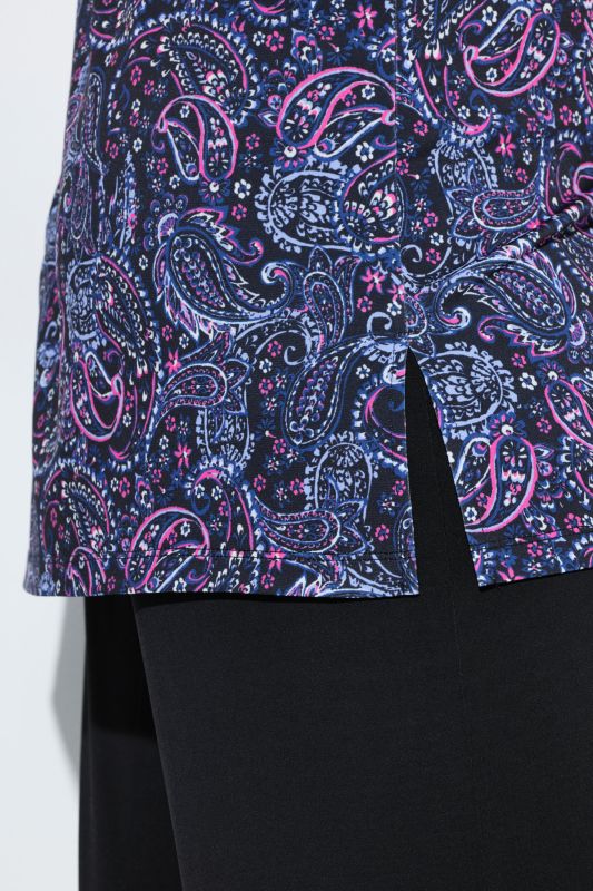 Matte Jersey Paisley Empire A-Line Tunic