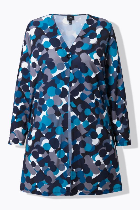 Matte Jersey Polka Dot One Button Jacket