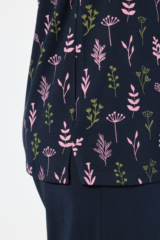 Eco Cotton Flower Print Short Sleeve Pajama Top