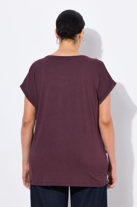 Graphic Print Cap Sleeve Tee