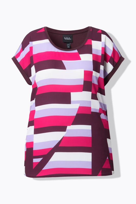 Graphic Print Cap Sleeve Tee