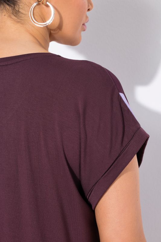 Graphic Print Cap Sleeve Tee