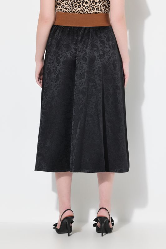 Jacquard Elastic Waist Skirt