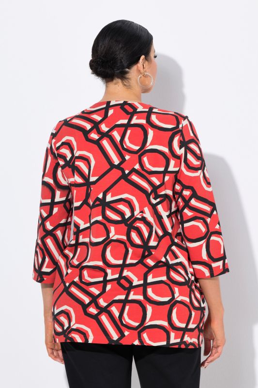 Graphic Print 3/4 Sleeve Tee