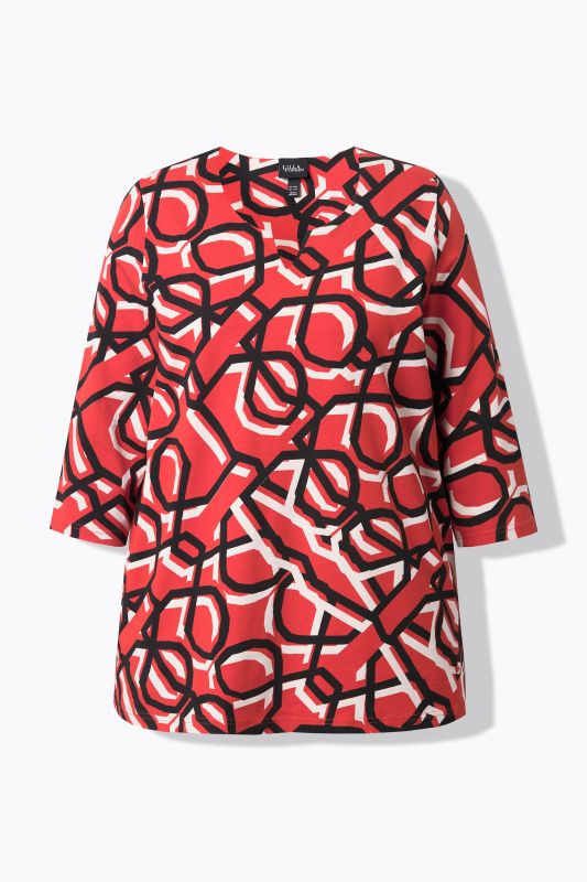 Graphic Print 3/4 Sleeve Tee