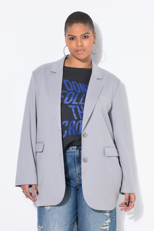 Oversized Rhinestoned Blazer