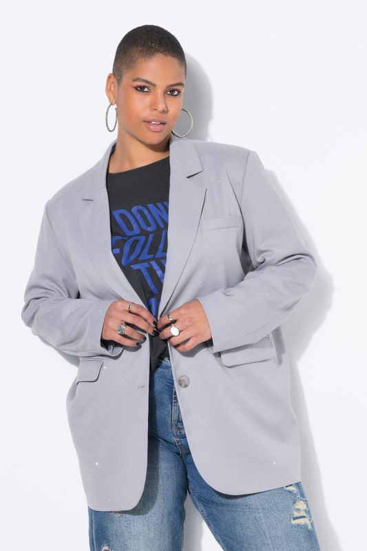 Oversized Rhinestoned Blazer