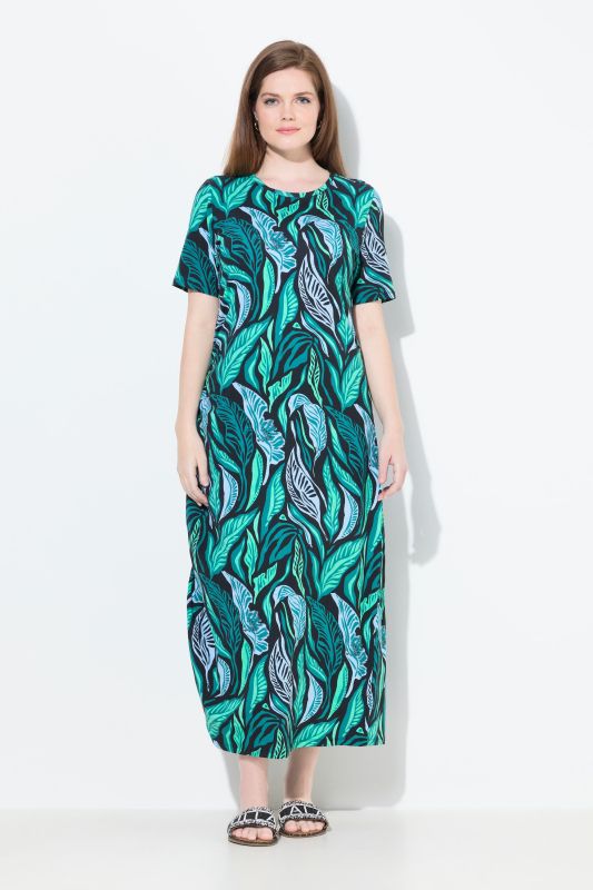 Eco Cotton Jungle Leaf Print Dress