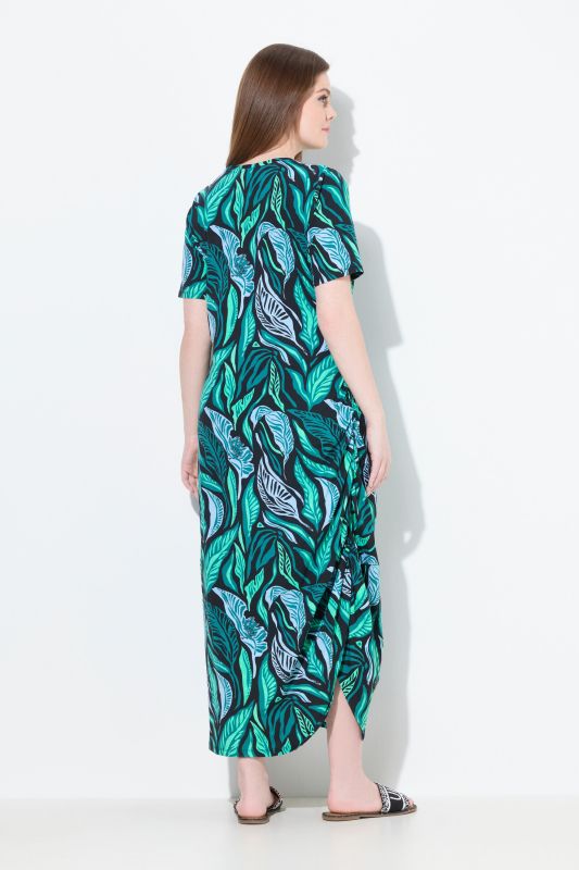Eco Cotton Jungle Leaf Print Dress