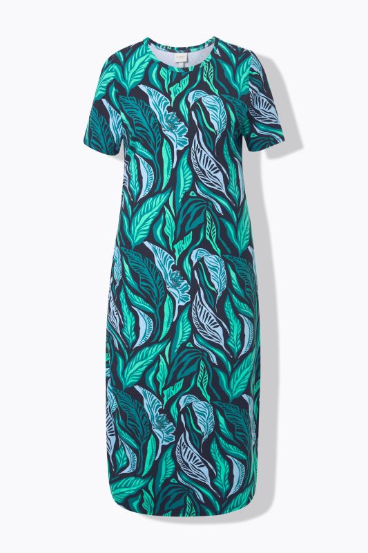 Eco Cotton Jungle Leaf Print Dress