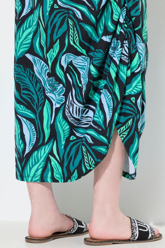 Eco Cotton Jungle Leaf Print Dress