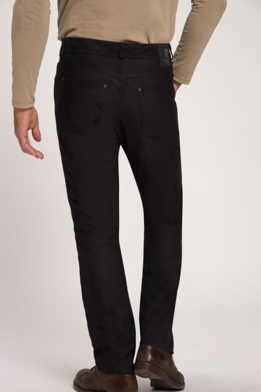 Leather pants, regular fit, 5 pockets, buffalo leather