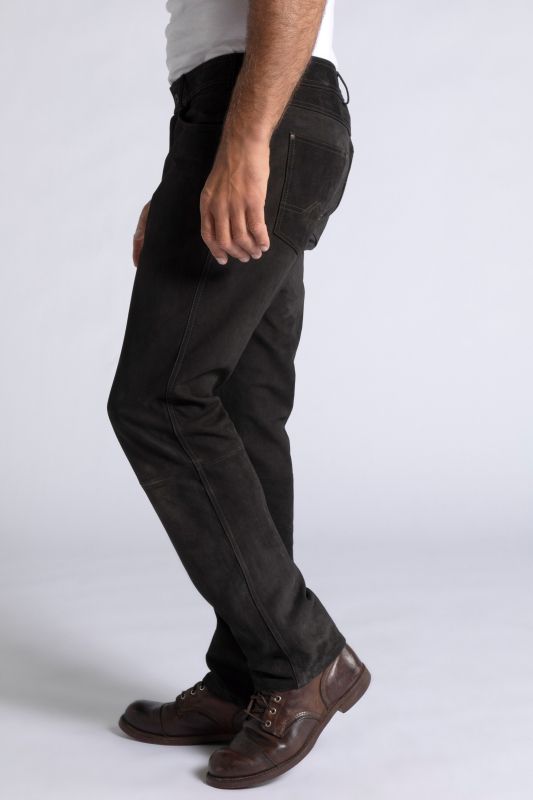 Leather pants, regular fit, 5 pockets, buffalo leather